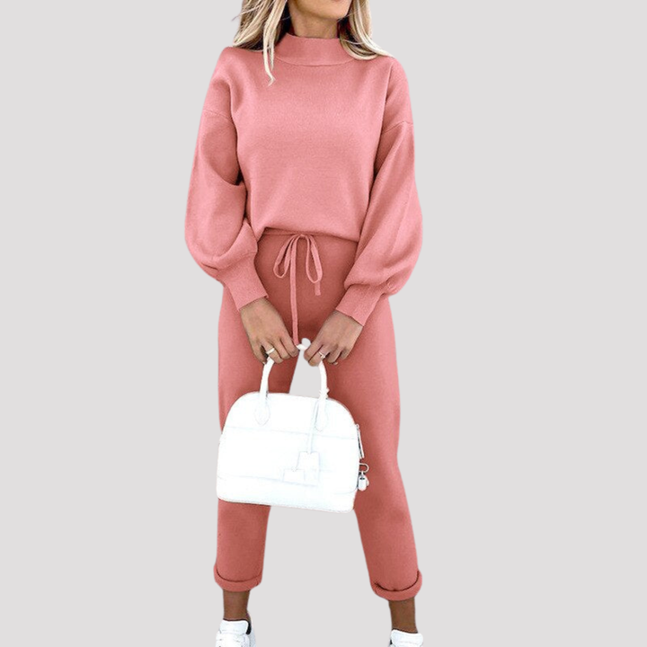 Evadne | Classic Knit Sweater And Jogger Trousers Set