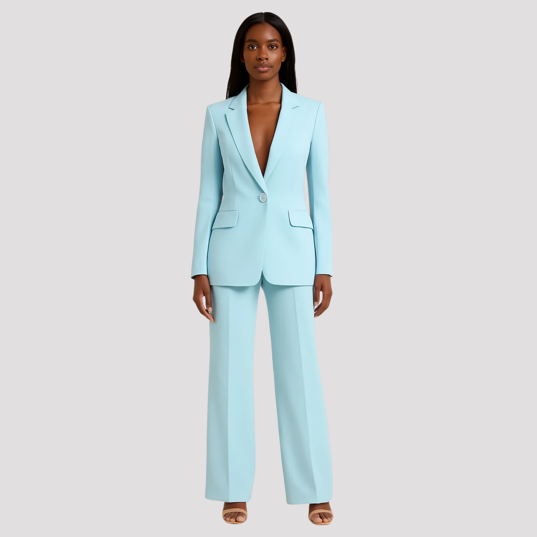 Cressida | Elegant Tailored Blazer Wide Leg Trouser Set