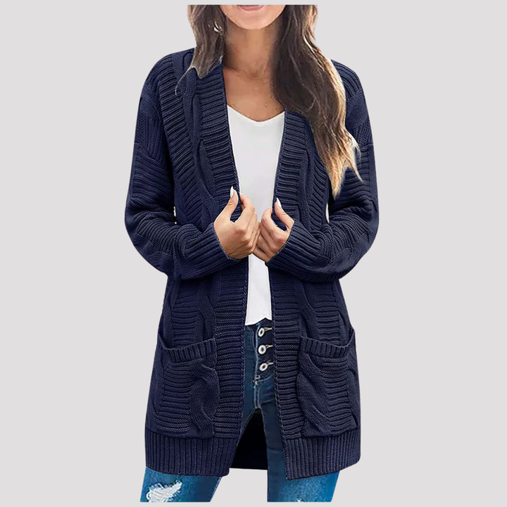Millie | Cable Knit Open Front Cardigan