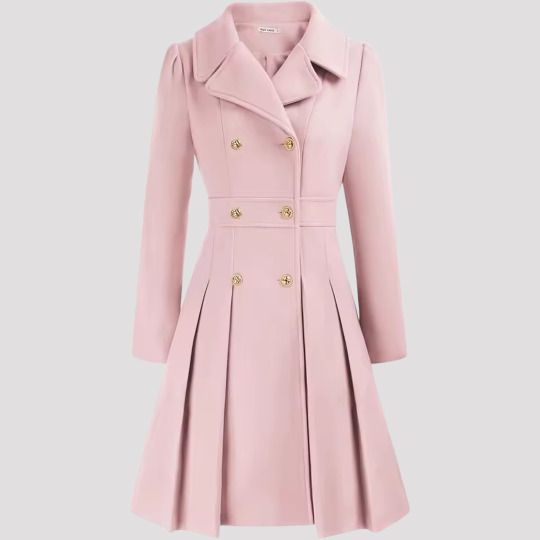 Grace | Tailored Double Breasted Long Sleeve Coat Dress