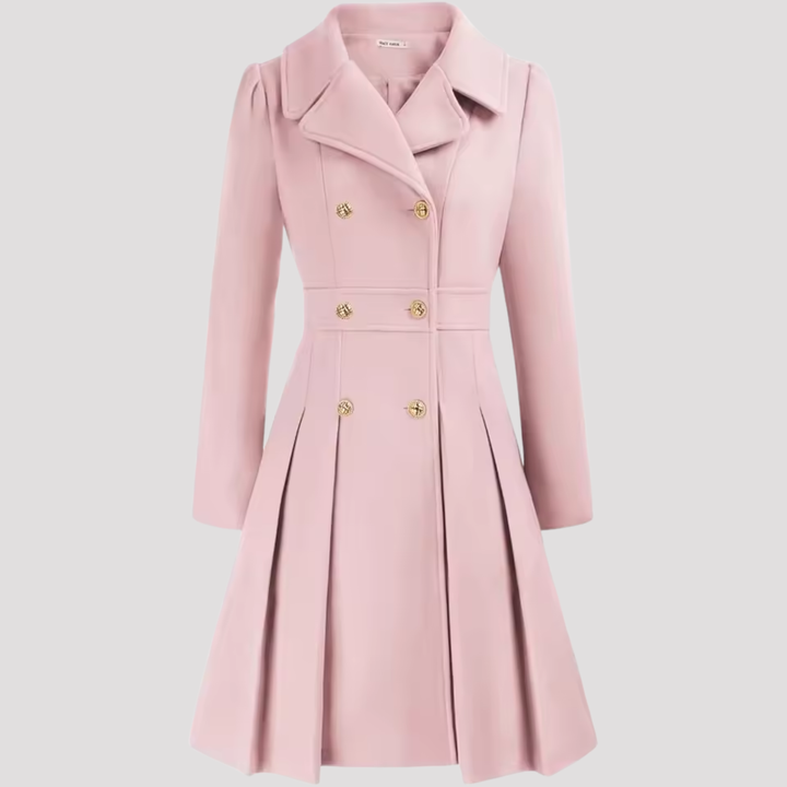 Grace | Tailored Double Breasted Long Sleeve Coat Dress