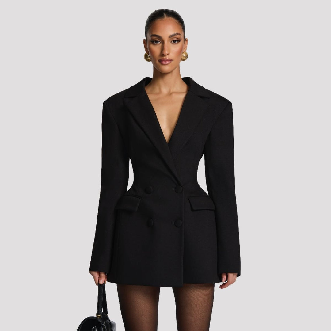 Juliette | Double Breasted Fitted Mini Blazer Dress for Party