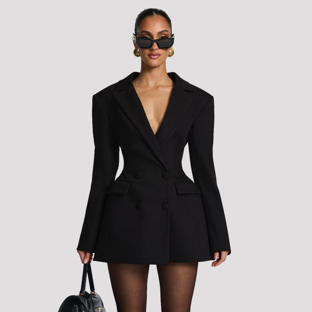 Juliette | Double Breasted Fitted Mini Blazer Dress for Party