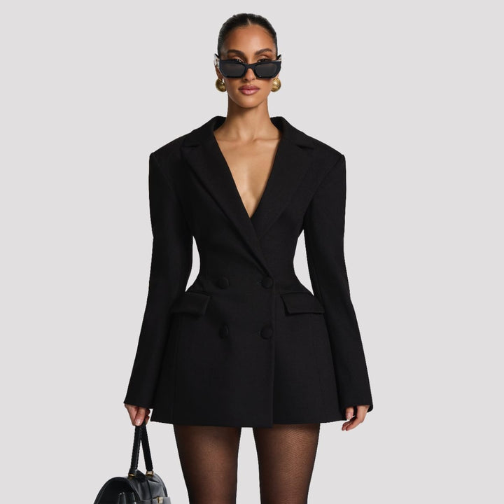 Juliette | Double Breasted Fitted Mini Blazer Dress for Party