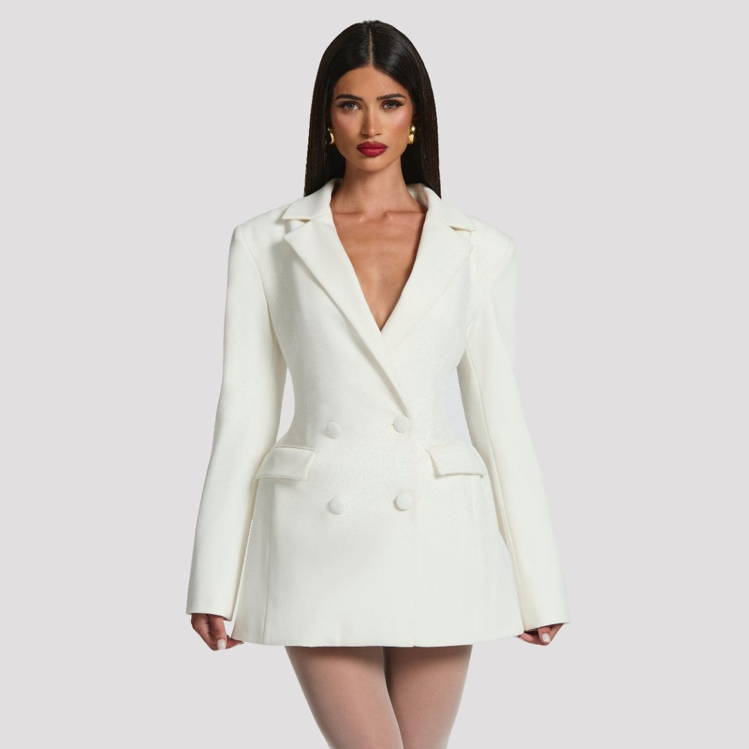 Juliette | Double Breasted Fitted Mini Blazer Dress for Party