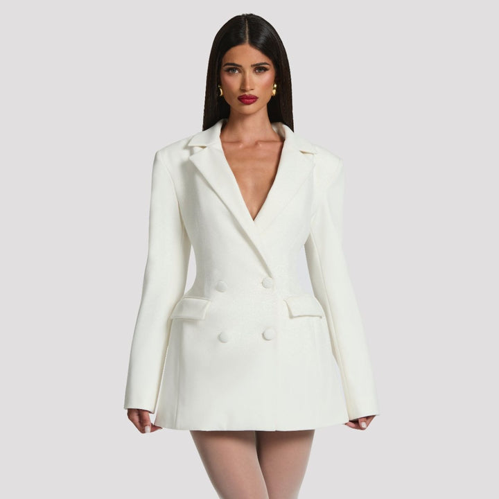 Juliette | Double Breasted Fitted Mini Blazer Dress for Party