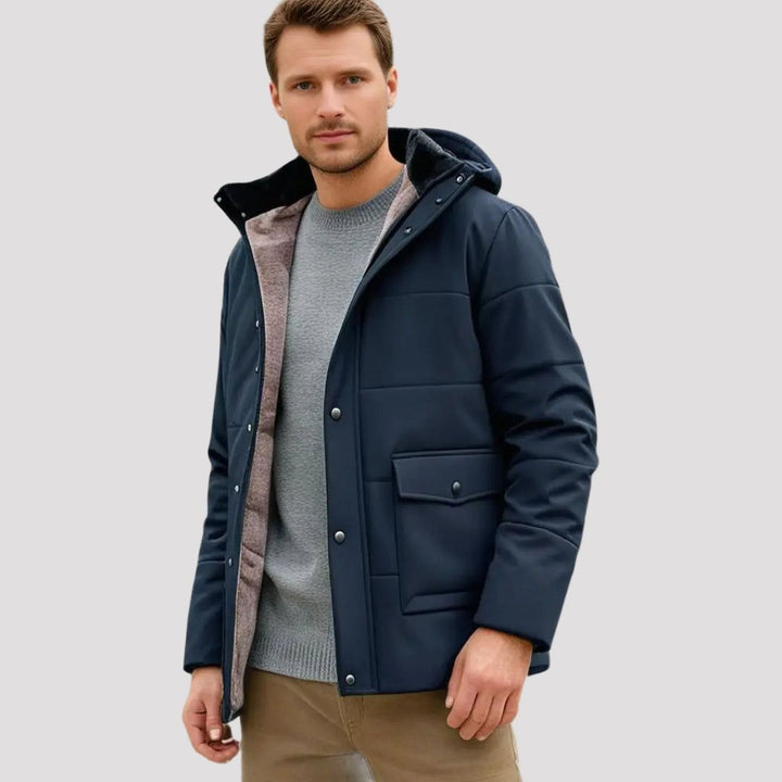 Harrington Oxford | Men’s Warm Fleece-Lined Outdoor Jacket with Hood Harrington Oxford