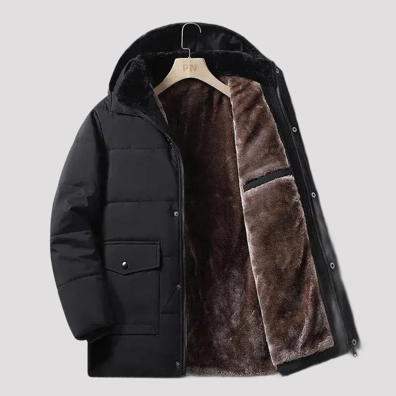 Harrington Oxford | Men’s Warm Fleece-Lined Outdoor Jacket with Hood Harrington Oxford