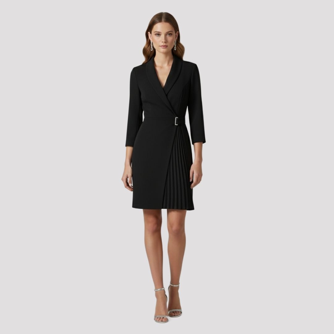 Saskia | Pleated Blazer Dress for Party