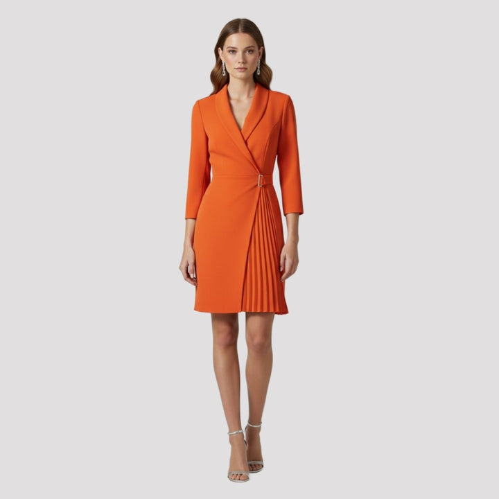Saskia | Pleated Blazer Dress for Party