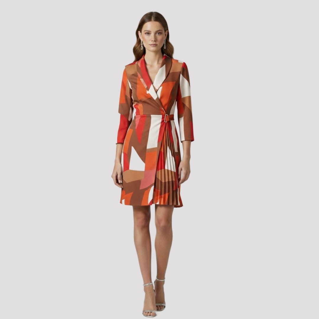 Saskia | Pleated Blazer Dress for Party