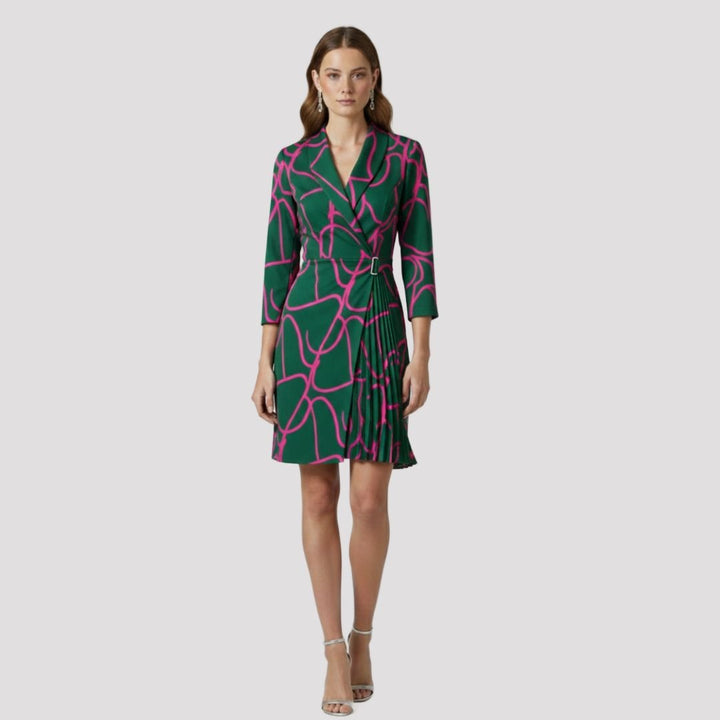 Saskia | Pleated Blazer Dress for Party