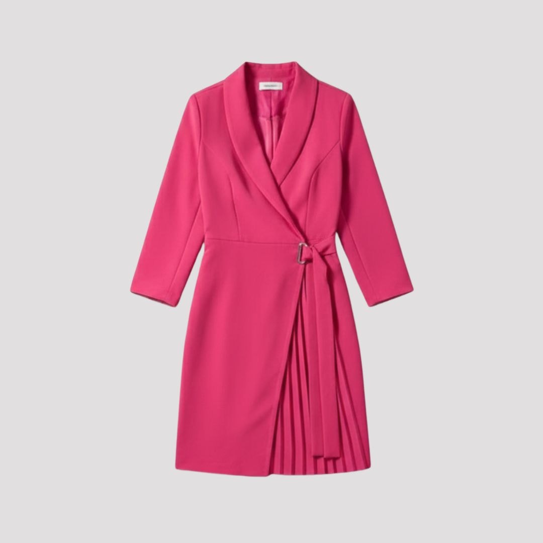 Saskia | Pleated Blazer Dress for Party